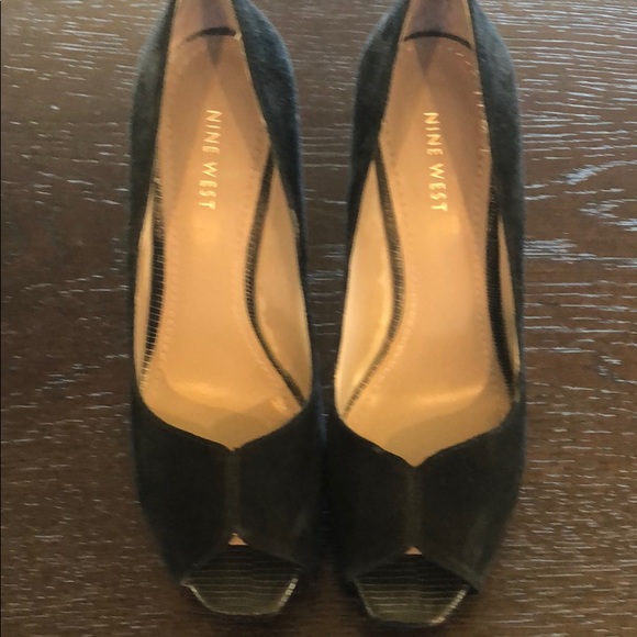 Nine West Shoes - Great condition suede Nine West peep toe